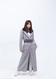 Long Gray Linen Coat