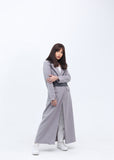 Long Gray Linen Coat