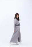 Long Gray Linen Coat