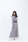 Long Gray Linen Coat