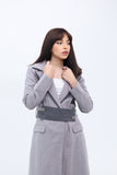 Long Gray Linen Coat