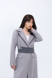 Long Gray Linen Coat