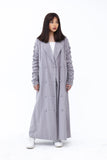 Linen Gray Maxi Trench Coat