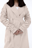 Linen Beige Maxi Trench Coat