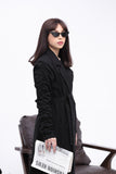 Linen Black Maxi Trench Coat