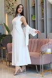 White Maxi Dress With Jacket